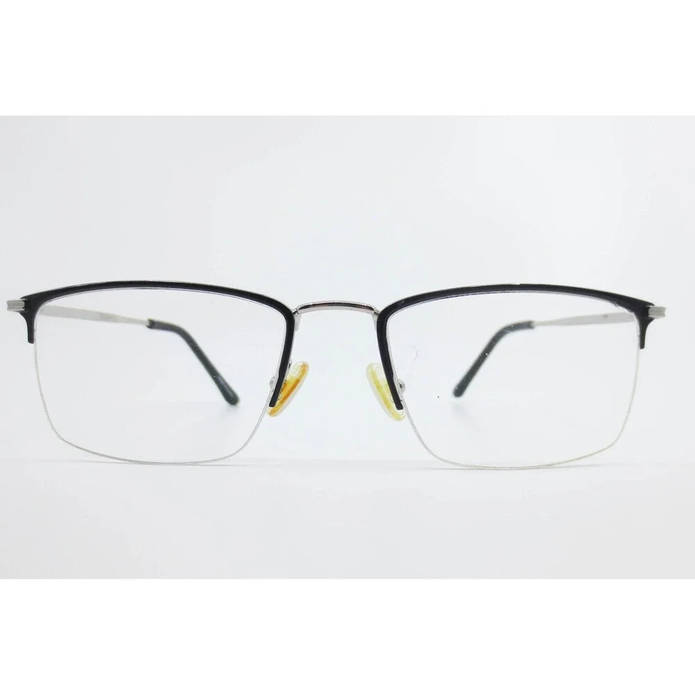 Kirkland Signature KS #88 Pompano Black Silver Rectangular Eyeglasses 53-19-140